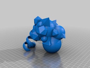 elegante geometrie Skulpturen 3d print model - Mito3D