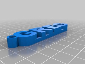 named keychain greg keychains 3d print model - Mito3D