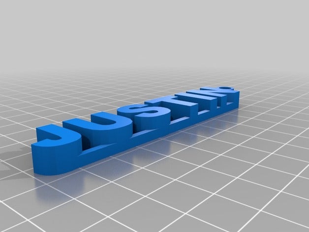 named keychain justin keychains 3D print model - Mito3D