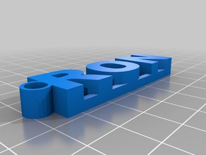 nombre llavero de ron llaveros 3d print model - Mito3D