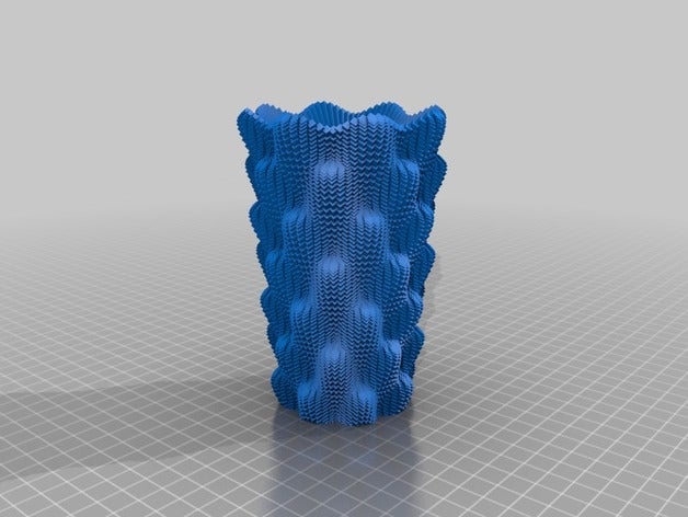 sine cube vase container containers 3D print model - Mito3D