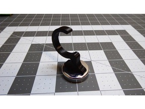 magnetic hook organization coat hat hanger headphone magnet wall 3d print model - Mito3D