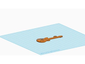 guitar key chain 3d printing 3d print model - Mito3D