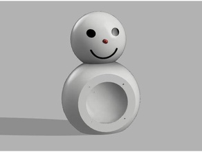 snowman speakers christmas audio 3d print model - Mito3D