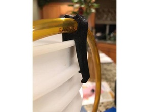wine racking hose holder diy beer bucket cane home brew siphon 3d print model - Mito3D