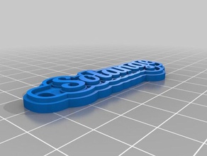 my customized multiline keychain solange keychains 3d print model - Mito3D