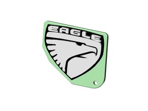 eagle logo keyring signs & logos 3d print model - Mito3D
