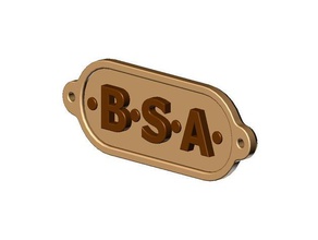 bsa car logo keyring signs & logos 3d print model - Mito3D