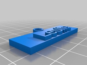 leslie-tag Schlüsselanhänger kundengebundene 3d print model - Mito3D