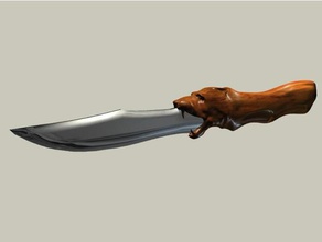 tiger Messer Griff Küche und Esszimmer knife 3d print model - Mito3D