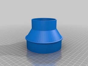 dewalt table saw hose adapter 2 parts customized 3d print model - Mito3D