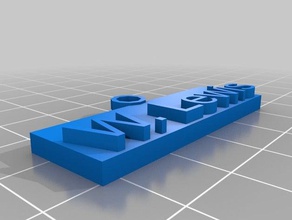 wlewis nome tag portachiavi i su misura 3d print model - Mito3D