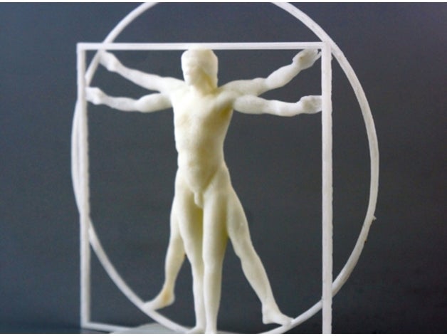 vitruvian man sculptures da-vinci da vinci leonardo vitruvius 3D print model - Mito3D
