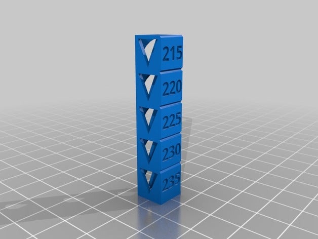 reverse temperature tower 3d printing tests customized 3D print model - Mito3D
