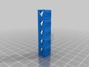 reverse temperature tower 3d printing tests customized 3d print model - Mito3D