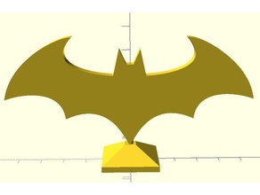 logo di batman stand segni e loghi 3d print model - Mito3D