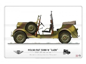 fiat polski 508 biologia bolt action fiamme di guerra la polonia ww2 seconda mondiale 3d print model - Mito3D