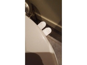 toilet seat handle tabs wee poo bathroom accessories 3d print model - Mito3D