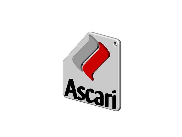 ascari logo chaveiro sinais e logotipos 3D print model - Mito3D