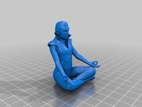 meditating vampire sculptures 3d print model - Mito3D