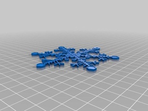 Schneeflocke 2 interaktive Kunst kundengebundene 3d print model - Mito3D