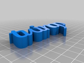il mio testo personalizzato carattere di prova art su misura 3d print model - Mito3D
