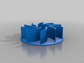 dustcollection ventilador centrífugo as ferramentas personalizado 3d print model - Mito3D