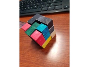 puzzle cube Kunst 3d print model - Mito3D