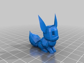 low poly eevee 3d printing 3dprinting lowpoly pokemon 3d print model - Mito3D