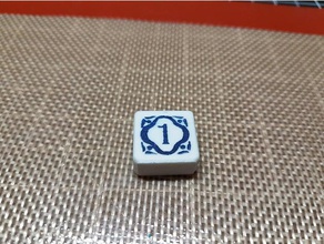azul 1 Kachel - beide Seiten Spielzeug & Spiele Brettspiel fusion 360 3d print model - Mito3D