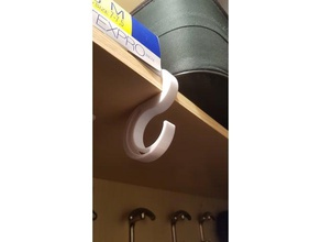 shelf hook pantry - gancio per ripiano dispensa 20mm household supplies 3d print model - Mito3D