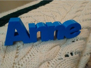 anne signs & logos 3d name names nametag 3d print model - Mito3D