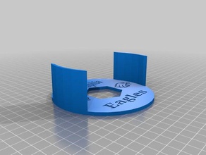 eagles coaster holder 3d printing cup drink philadelphia 3d print model - Mito3D