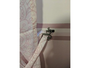 fancy curtain tie-back decor hook 3d print model - Mito3D