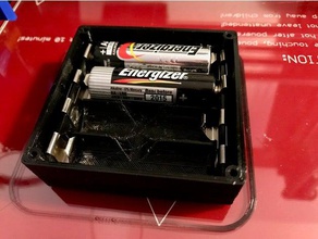 batterybox baterías 4aa de la cubierta electrónica caja batería soporte 3d print model - Mito3D
