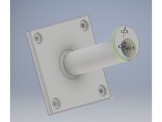 soporte bobina Stampante 3d accessori filamento titolare laterale porta bobinas sujeta suport tornillos 3D print model - Mito3D