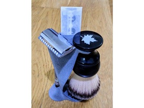 maquinilla de afeitar cepillo titular cuarto baño el aseo la afeitado pie 3d print model - Mito3D