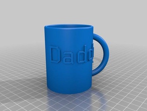 daddy Becher Küche und Esszimmer kundengebundene 3d print model - Mito3D