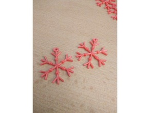 snowflake earrings 3d printing 3d print model - Mito3D