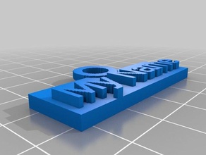 3d slash nametag keychain 3d print model - Mito3D