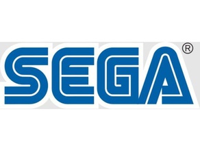 sega logo 1982- signs & logos old outline template 3d print model - Mito3D
