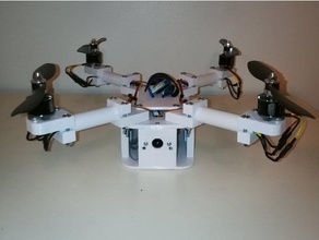 pliable fpv quad copter - pbc350v1 r c véhicules des avions brushless cc3d quadcopter drone esc fatshark cardan gopro hobbyking kk2 de la photographie quadricoptère frame quadrocopter vidéographie 3d print model - Mito3D