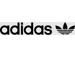 horizontal adidas logo 1971- signs & logos old outline template 3d print model - Mito3D