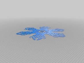text snowflake generator Dekor kundengebundene 3d print model - Mito3D