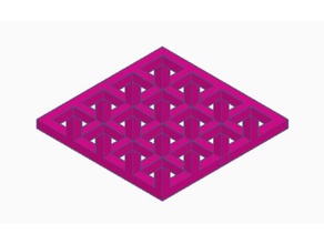 unmöglich rhombus Skulpturen optische illusion 3d print model - Mito3D