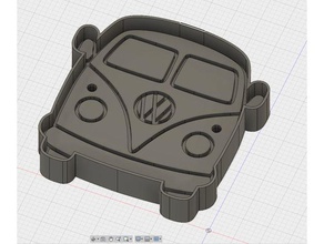 vw t1 bulli otobüs kurabiye kalıbı el aletleri 3d print model - Mito3D