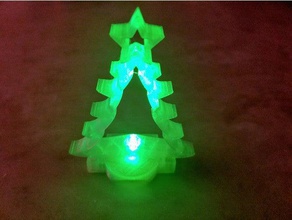 5mm led remix- christmas tree ornament - removable battery 3d print model - Mito3D