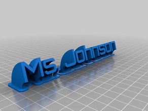 ms johnson ofis özelleştirilmiş 3d print model - Mito3D