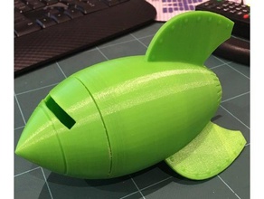 rocket remix piggy bank Spielzeug & game Zubehör 3d print model - Mito3D