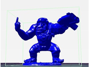 rude orc boi toys & games 40k boyz ork scan wargaming warhammer 3d print model - Mito3D